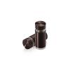 1/2'' Diameter X 3/4'' Barrel Length, Aluminum Flat Head Standoffs, Bronze Anodized Finish Easy Fasten Standoff (For Inside / Outside use) Tamper Proof Standoff [Required Material Hole Size: 3/8'']