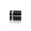 1'' Diameter X 3/4'' Barrel Length, Aluminum Flat Head Standoffs, Black Anodized Finish Easy Fasten Standoff (For Inside / Outside use) Tamper Proof Standoff [Required Material Hole Size: 7/16'']