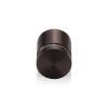 1'' Diameter X 3/4'' Barrel Length, Aluminum Flat Head Standoffs, Bronze Anodized Finish Easy Fasten Standoff (For Inside / Outside use) Tamper Proof Standoff [Required Material Hole Size: 7/16'']