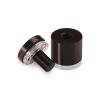 1'' Diameter X 3/4'' Barrel Length, Aluminum Flat Head Standoffs, Bronze Anodized Finish Easy Fasten Standoff (For Inside / Outside use) Tamper Proof Standoff [Required Material Hole Size: 7/16'']