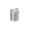 1'' Diameter X 3/4'' Barrel Length, Aluminum Flat Head Standoffs, Shiny Anodized Finish Easy Fasten Standoff (For Inside / Outside use) Tamper Proof Standoff [Required Material Hole Size: 7/16'']