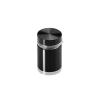 3/4'' Diameter X 3/4'' Barrel Length, Aluminum Flat Head Standoffs, Black Anodized Finish Easy Fasten Standoff (For Inside / Outside use) Tamper Proof Standoff [Required Material Hole Size: 7/16'']