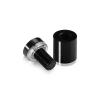 3/4'' Diameter X 3/4'' Barrel Length, Aluminum Flat Head Standoffs, Black Anodized Finish Easy Fasten Standoff (For Inside / Outside use) Tamper Proof Standoff [Required Material Hole Size: 7/16'']