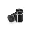 3/4'' Diameter X 3/4'' Barrel Length, Aluminum Flat Head Standoffs, Black Anodized Finish Easy Fasten Standoff (For Inside / Outside use) Tamper Proof Standoff [Required Material Hole Size: 7/16'']