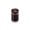 3/4'' Diameter X 3/4'' Barrel Length, Aluminum Flat Head Standoffs, Bronze Anodized Finish Easy Fasten Standoff (For Inside / Outside use) Tamper Proof Standoff [Required Material Hole Size: 7/16'']