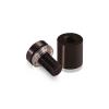 3/4'' Diameter X 3/4'' Barrel Length, Aluminum Flat Head Standoffs, Bronze Anodized Finish Easy Fasten Standoff (For Inside / Outside use) Tamper Proof Standoff [Required Material Hole Size: 7/16'']