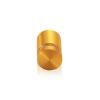 3/4'' Diameter X 3/4'' Barrel Length, Aluminum Flat Head Standoffs, Gold Anodized Finish Easy Fasten Standoff (For Inside / Outside use) Tamper Proof Standoff [Required Material Hole Size: 7/16'']