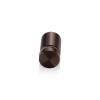 5/8'' Diameter X 3/4'' Barrel Length, Aluminum Flat Head Standoffs, Bronze Anodized Finish Easy Fasten Standoff (For Inside / Outside use) Tamper Proof Standoff [Required Material Hole Size: 7/16'']