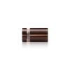 5/8'' Diameter X 3/4'' Barrel Length, Aluminum Flat Head Standoffs, Bronze Anodized Finish Easy Fasten Standoff (For Inside / Outside use) Tamper Proof Standoff [Required Material Hole Size: 7/16'']