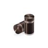 5/8'' Diameter X 3/4'' Barrel Length, Aluminum Flat Head Standoffs, Bronze Anodized Finish Easy Fasten Standoff (For Inside / Outside use) Tamper Proof Standoff [Required Material Hole Size: 7/16'']