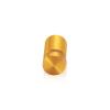 5/8'' Diameter X 3/4'' Barrel Length, Aluminum Flat Head Standoffs, Gold Anodized Finish Easy Fasten Standoff (For Inside / Outside use) Tamper Proof Standoff [Required Material Hole Size: 7/16'']