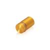 5/8'' Diameter X 3/4'' Barrel Length, Aluminum Flat Head Standoffs, Gold Anodized Finish Easy Fasten Standoff (For Inside / Outside use) Tamper Proof Standoff [Required Material Hole Size: 7/16'']