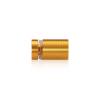 5/8'' Diameter X 3/4'' Barrel Length, Aluminum Flat Head Standoffs, Gold Anodized Finish Easy Fasten Standoff (For Inside / Outside use) Tamper Proof Standoff [Required Material Hole Size: 7/16'']