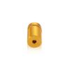 5/8'' Diameter X 3/4'' Barrel Length, Aluminum Flat Head Standoffs, Gold Anodized Finish Easy Fasten Standoff (For Inside / Outside use) Tamper Proof Standoff [Required Material Hole Size: 7/16'']