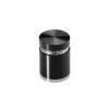 7/8'' Diameter X 3/4'' Barrel Length, Aluminum Flat Head Standoffs, Black Anodized Finish Easy Fasten Standoff (For Inside / Outside use) Tamper Proof Standoff [Required Material Hole Size: 7/16'']