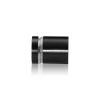 7/8'' Diameter X 3/4'' Barrel Length, Aluminum Flat Head Standoffs, Black Anodized Finish Easy Fasten Standoff (For Inside / Outside use) Tamper Proof Standoff [Required Material Hole Size: 7/16'']