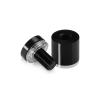 7/8'' Diameter X 3/4'' Barrel Length, Aluminum Flat Head Standoffs, Black Anodized Finish Easy Fasten Standoff (For Inside / Outside use) Tamper Proof Standoff [Required Material Hole Size: 7/16'']