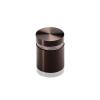 7/8'' Diameter X 3/4'' Barrel Length, Aluminum Flat Head Standoffs, Bronze Anodized Finish Easy Fasten Standoff (For Inside / Outside use) Tamper Proof Standoff [Required Material Hole Size: 7/16'']