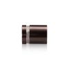 7/8'' Diameter X 3/4'' Barrel Length, Aluminum Flat Head Standoffs, Bronze Anodized Finish Easy Fasten Standoff (For Inside / Outside use) Tamper Proof Standoff [Required Material Hole Size: 7/16'']