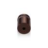 7/8'' Diameter X 3/4'' Barrel Length, Aluminum Flat Head Standoffs, Bronze Anodized Finish Easy Fasten Standoff (For Inside / Outside use) Tamper Proof Standoff [Required Material Hole Size: 7/16'']