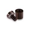 7/8'' Diameter X 3/4'' Barrel Length, Aluminum Flat Head Standoffs, Bronze Anodized Finish Easy Fasten Standoff (For Inside / Outside use) Tamper Proof Standoff [Required Material Hole Size: 7/16'']