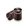 7/8'' Diameter X 3/4'' Barrel Length, Aluminum Flat Head Standoffs, Bronze Anodized Finish Easy Fasten Standoff (For Inside / Outside use) Tamper Proof Standoff [Required Material Hole Size: 7/16'']