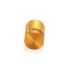 7/8'' Diameter X 3/4'' Barrel Length, Aluminum Flat Head Standoffs, Gold Anodized Finish Easy Fasten Standoff (For Inside / Outside use) Tamper Proof Standoff [Required Material Hole Size: 7/16'']