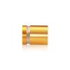 7/8'' Diameter X 3/4'' Barrel Length, Aluminum Flat Head Standoffs, Gold Anodized Finish Easy Fasten Standoff (For Inside / Outside use) Tamper Proof Standoff [Required Material Hole Size: 7/16'']