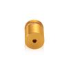 7/8'' Diameter X 3/4'' Barrel Length, Aluminum Flat Head Standoffs, Gold Anodized Finish Easy Fasten Standoff (For Inside / Outside use) Tamper Proof Standoff [Required Material Hole Size: 7/16'']