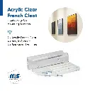 6'' x 1-2'' Thick. Clear Acrylic French Cleat (6'' wide and 3 tall when assembled.)Each Set Included_2x AFC6, 4x AFCS44x Zinc Philips Screw #8 x 1-1-2''4x 1-4'' Plastic Anchor.webp