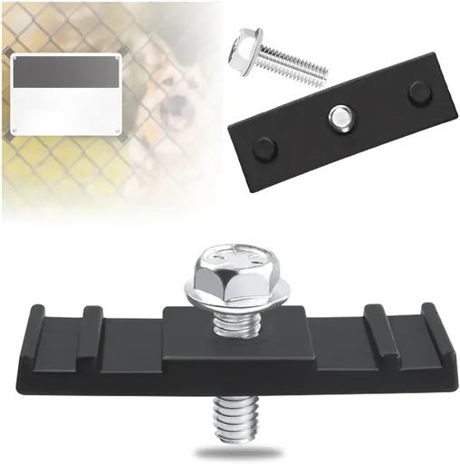 12x LinKlip Chain Link Fence Easy Sign Mounting For Chain Link Fences With 5/16-18 x 1'' Zinc Hex Flange Bolt