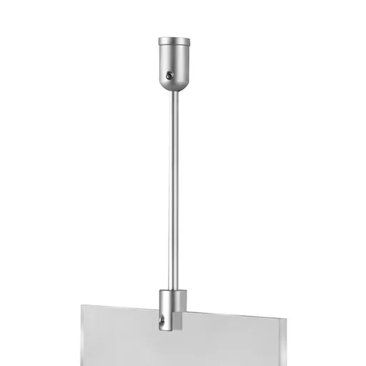 Ceiling Suspended 1/4" Diameter Rod Kit - 1 x 3' (36") Length - Clear Anodized Aluminum Finish