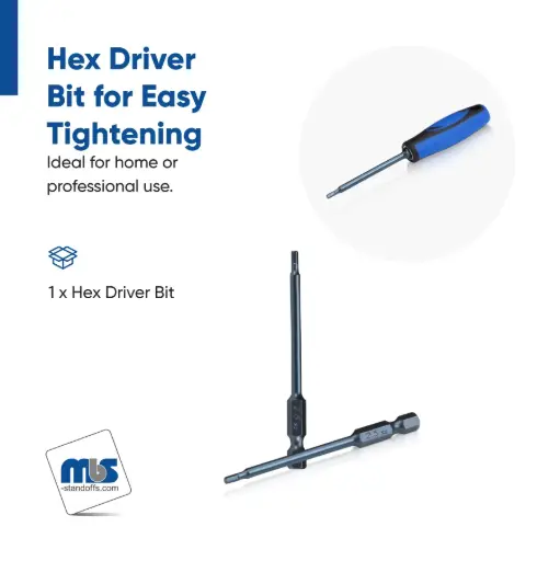Hex Driver Bit 1.5mm, Length: 3 1/8'' (80 mm)