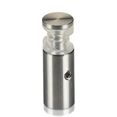 [100.007] Stainless Steel Standoffs for Curved Glass, Diameter: 1/2", Standoff: 1" [Required Material Hole Size: 3/8"]