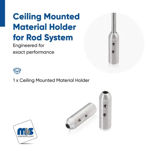 [100.363-R] Ceiling Mounted Material Holder for Rod System