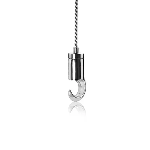 [H103NK] Self-Gripping Captain's Hook "Nickel Plating" Finish  (For Cable Diameter 0.06" to 0.08")