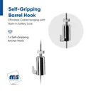 Self-Gripping Barrel Hook ''Nickel Plating'' Finish  (For Cable Diameter 0.06'' to 0.08'')