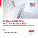 49.2'' x 90'' x 3.8mm 3A Dispa SIRIUS White