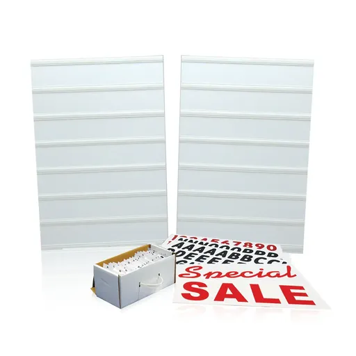 [PC-MESSAGE-10] Plasticade 24" Wide x 36" Tall Message Board w/ 4" Hight Letters (Storage Box Included)