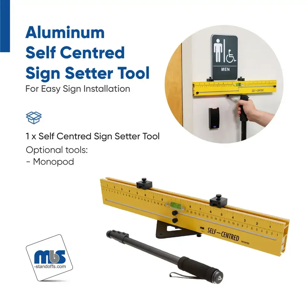 Self-Centering Sign Setter Tool, Easy Sign Installation Accessory (Monopod Not Included)