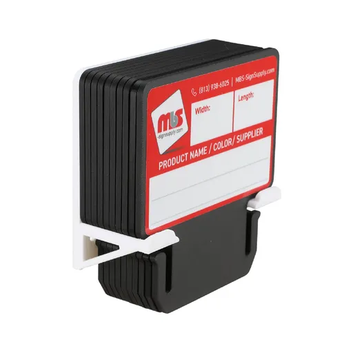 [MTC3BW-K10] Black MediaCards Kit for Vinyl Roll Storage - 10 Rewritable Double-Sided Cards for 3 Core Rolls with White Magnetic Organizer - Label & Track Media Easily