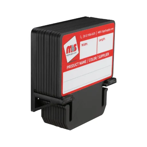 [MTC3BB-K10] Black MediaCards Kit for Vinyl Roll Storage - 10 Rewritable Double-Sided Cards for 3 Core Rolls with Black Magnetic Organizer - Label & Track Media Easily