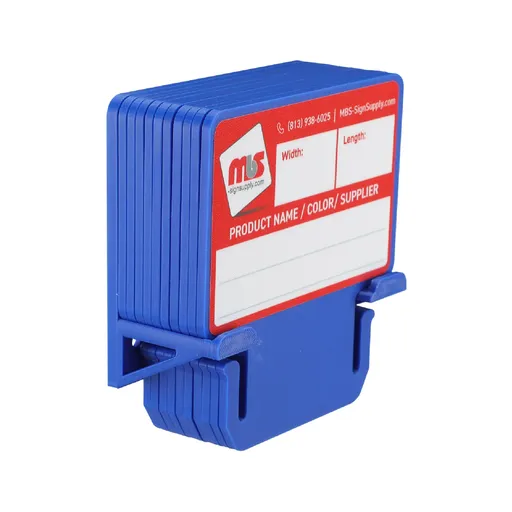 [MTC3BLBL-K10] Blue MediaCards Kit for Vinyl Roll Storage - 10 Rewritable Double-Sided Cards for 3 Core Rolls with Blue Magnetic Organizer - Label & Track Media Easily