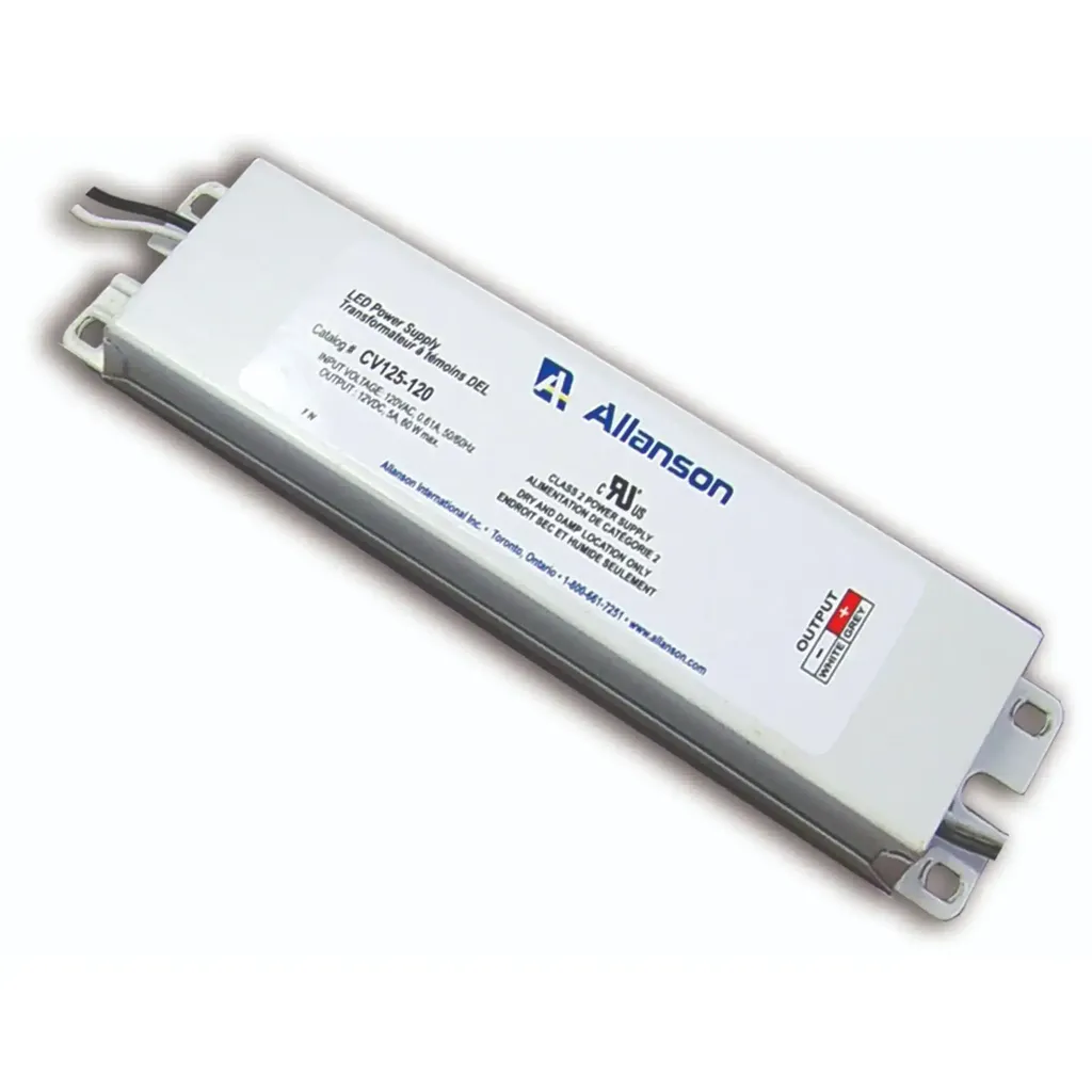 Allanson High Power Factor 12V DC 120-277V AC 60 Watt Power Supply