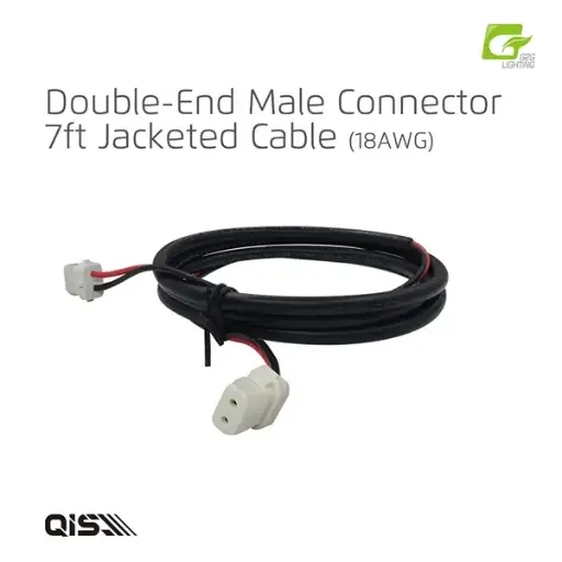 [QISA4001] G2G QIS Series Double-End Male Connector 7' 18 AWG Wire (20 Pcs Per Bag)