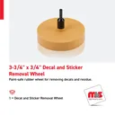 3-3/4'' x 3/4'' Decal and Sticker Removal Wheel