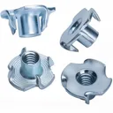 T-Nuts, Zinc plated steel, 3/8"-16