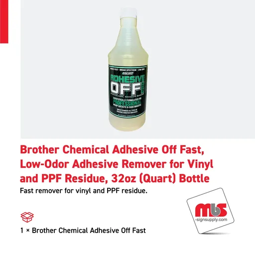 [ADHESIIVEOFF-32OZ] Avery Dennison MPI 1060 Transparent Film