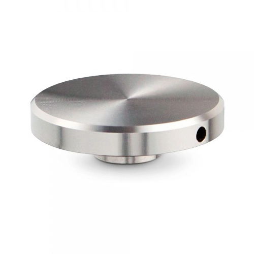 [SSCAP4] 5/16-18 Threaded Tamper Proof Caps Diameter: 1-1/4, Height: 3/16, Brushed Satin Stainless Steel 304, With Stem Diameter: 7/16,  [Required Material Hole Size: 7/16'']