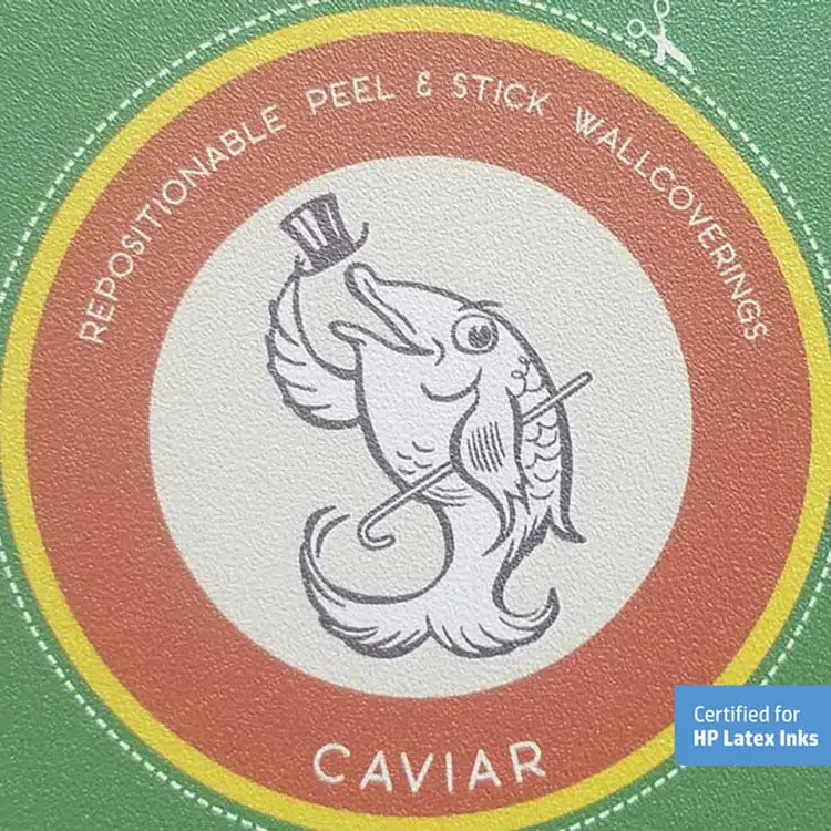 54" x 100 Yards Roll - DreamScape Premium Polymeric Printable White Vinyl Wall + Floor Wrap - Caviar Texture - 13.0 Mil - Clear Back Permanently Repositionable Adhesive